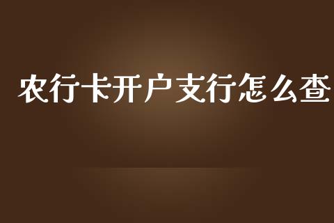 农行卡开户支行怎么查_https://wap.yjjixie.cn_港股行情_第1张