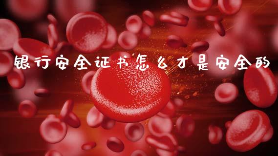 银行安全证书怎么才是安全的_https://wap.yjjixie.cn_保险理财_第1张