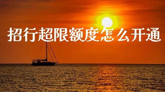 招行超限额度怎么开通_https://wap.yjjixie.cn_证券市场_第1张