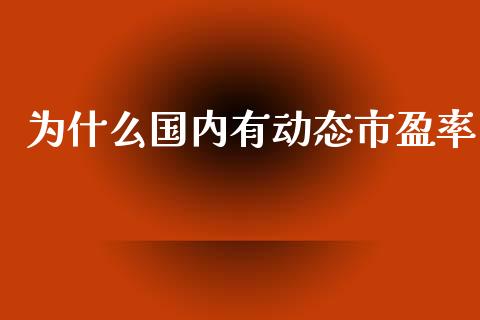 为什么国内有动态市盈率_https://wap.yjjixie.cn_商业资讯_第1张