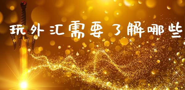 玩外汇需要了解哪些_https://wap.yjjixie.cn_保险理财_第1张