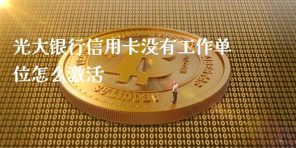 光大银行信用卡没有工作单位怎么激活_https://wap.yjjixie.cn_港股行情_第1张