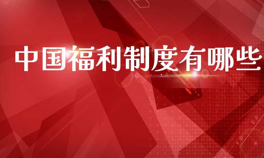 中国福利制度有哪些_https://wap.yjjixie.cn_证券市场_第1张