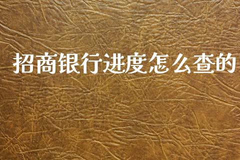 招商银行进度怎么查的_https://wap.yjjixie.cn_港股行情_第1张