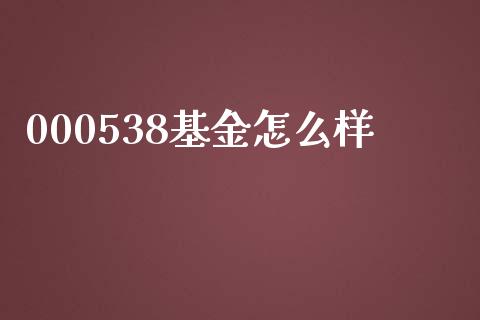 000538基金怎么样_https://wap.yjjixie.cn_保险理财_第1张