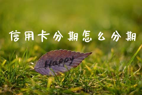 信用卡分期怎么分期_https://wap.yjjixie.cn_保险理财_第1张