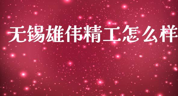 无锡雄伟精工怎么样_https://wap.yjjixie.cn_港股行情_第1张