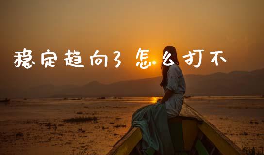稳定趋向3 怎么打不_https://wap.yjjixie.cn_商业资讯_第1张