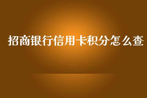 招商银行信用卡积分怎么查_https://wap.yjjixie.cn_港股行情_第1张