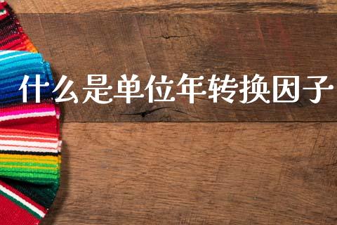 什么是单位年转换因子_https://wap.yjjixie.cn_商业资讯_第1张