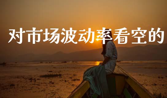 对市场波动率看空的_https://wap.yjjixie.cn_保险理财_第1张