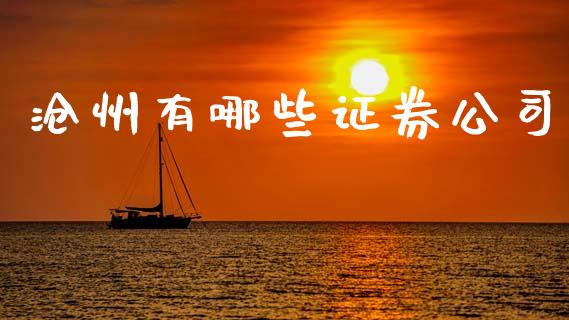 沧州有哪些证券公司_https://wap.yjjixie.cn_港股行情_第1张