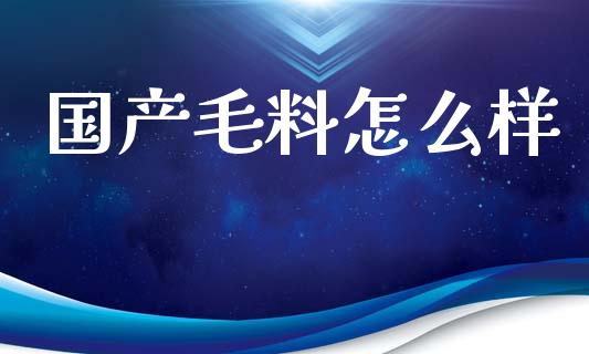 国产毛料怎么样_https://wap.yjjixie.cn_证券市场_第1张