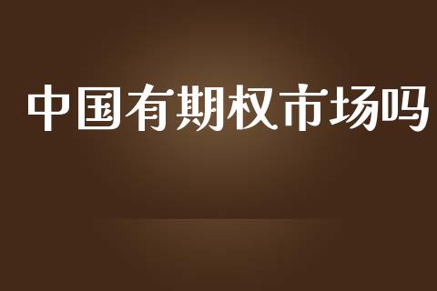 中国有期权市场吗_https://wap.yjjixie.cn_港股行情_第1张