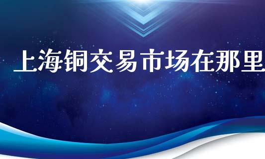 上海铜交易市场在那里_https://wap.yjjixie.cn_保险理财_第1张