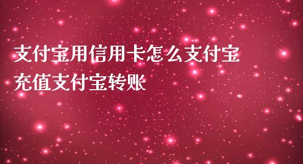 支付宝用信用卡怎么支付宝充值支付宝转账_https://wap.yjjixie.cn_保险理财_第1张