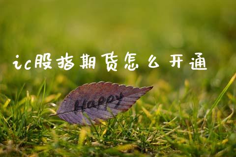 ic股指期货怎么开通_https://wap.yjjixie.cn_商业资讯_第1张