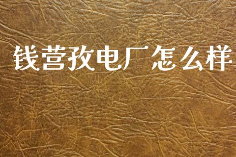 钱营孜电厂怎么样_https://wap.yjjixie.cn_证券市场_第1张