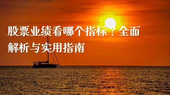 股票业绩看哪个指标？全面解析与实用指南_https://wap.yjjixie.cn_商业资讯_第1张