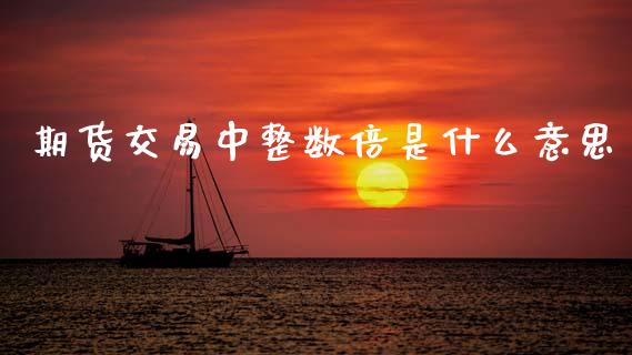 期货交易中整数倍是什么意思_https://wap.yjjixie.cn_商业资讯_第1张