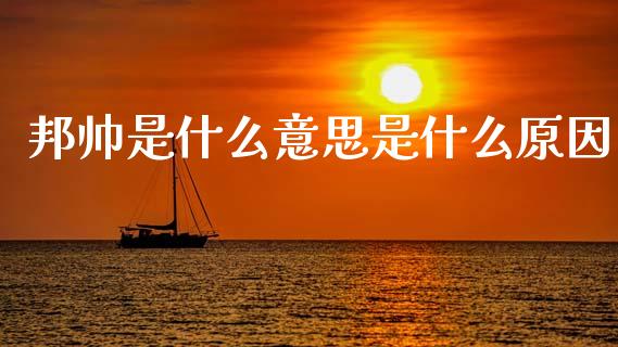 邦帅是什么意思是什么原因_https://wap.yjjixie.cn_保险理财_第1张