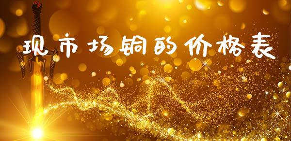 现市场铜的价格表_https://wap.yjjixie.cn_保险理财_第1张