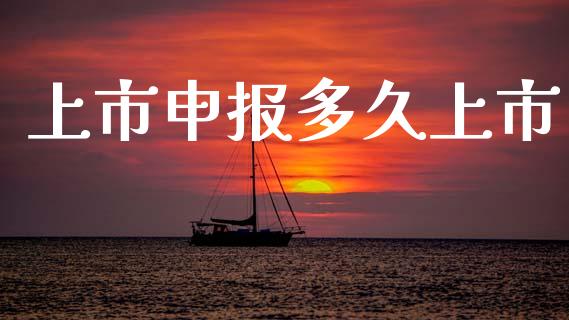 上市申报多久上市_https://wap.yjjixie.cn_商业资讯_第1张