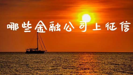 哪些金融公司上征信_https://wap.yjjixie.cn_保险理财_第1张