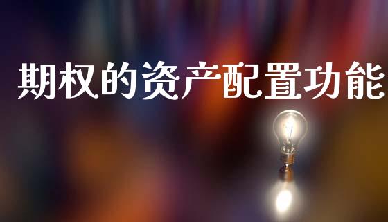 期权的资产配置功能_https://wap.yjjixie.cn_证券市场_第1张
