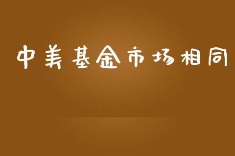 中美基金市场相同_https://wap.yjjixie.cn_保险理财_第1张