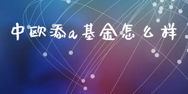 中欧添a基金怎么样_https://wap.yjjixie.cn_港股行情_第1张