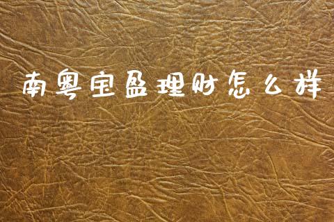 南粤宝盈理财怎么样_https://wap.yjjixie.cn_港股行情_第1张