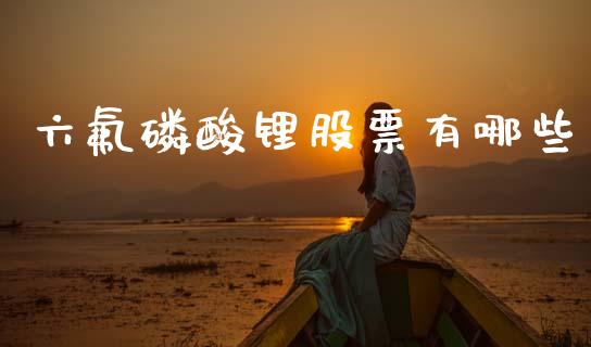 六氟磷酸锂股票有哪些_https://wap.yjjixie.cn_保险理财_第1张