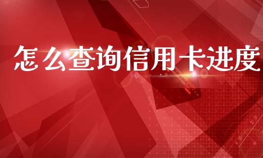 怎么查询信用卡进度_https://wap.yjjixie.cn_证券市场_第1张