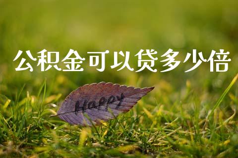 公积金可以贷多少倍_https://wap.yjjixie.cn_保险理财_第1张