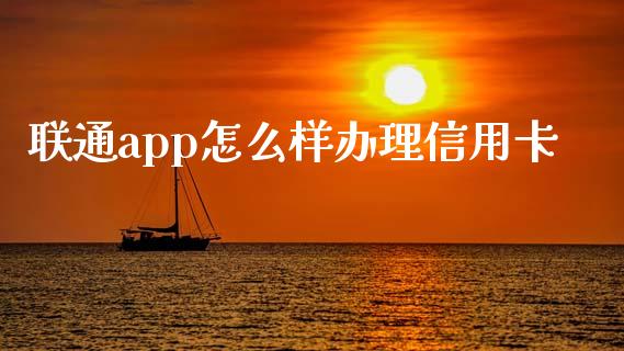 联通app怎么样办理信用卡_https://wap.yjjixie.cn_证券市场_第1张