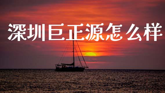 深圳巨正源怎么样_https://wap.yjjixie.cn_商业资讯_第1张