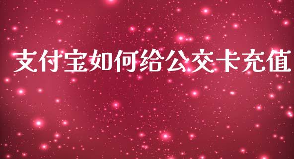 支付宝如何给公交卡充值_https://wap.yjjixie.cn_证券市场_第1张