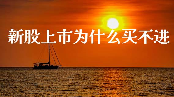 新股上市为什么买不进_https://wap.yjjixie.cn_港股行情_第1张