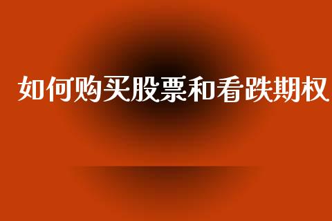 如何购买股票和看跌期权_https://wap.yjjixie.cn_商业资讯_第1张