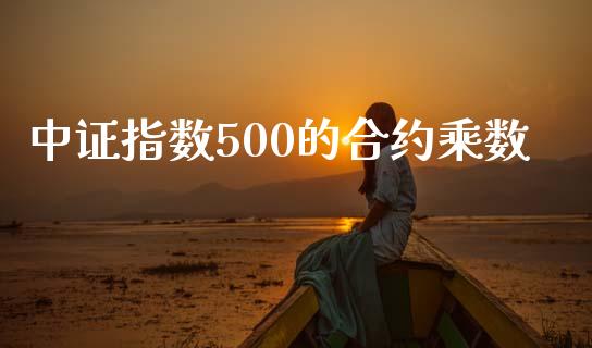 中证指数500的合约乘数_https://wap.yjjixie.cn_保险理财_第1张