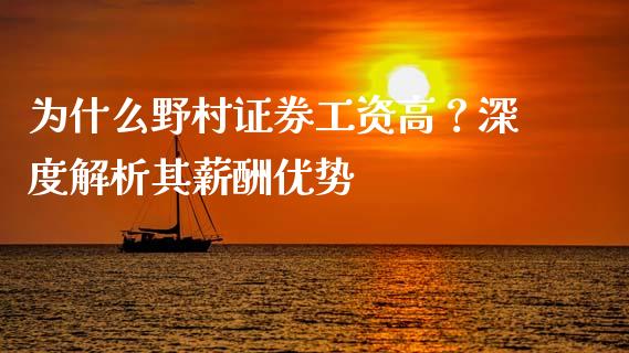 为什么野村证券工资高？深度解析其薪酬优势_https://wap.yjjixie.cn_商业资讯_第1张