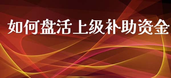 如何盘活上级补助资金_https://wap.yjjixie.cn_商业资讯_第1张