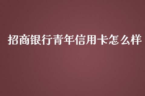 招商银行青年信用卡怎么样_https://wap.yjjixie.cn_证券市场_第1张