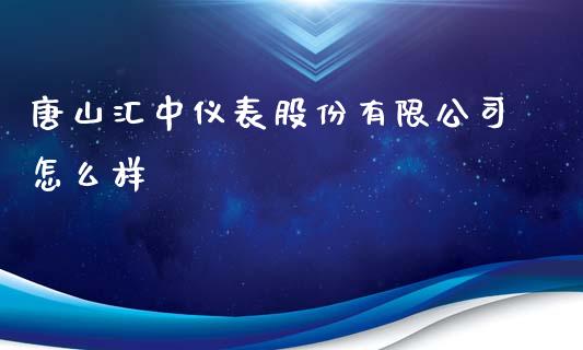 唐山汇中仪表股份有限公司怎么样_https://wap.yjjixie.cn_港股行情_第1张