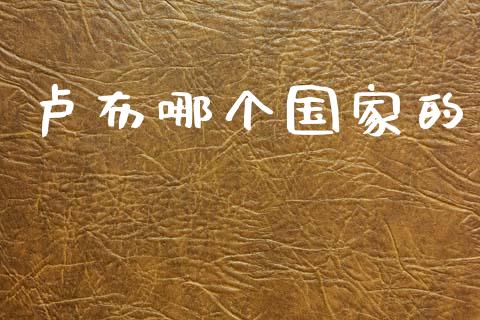 卢布哪个国家的_https://wap.yjjixie.cn_商业资讯_第1张