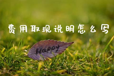 费用取现说明怎么写_https://wap.yjjixie.cn_商业资讯_第1张