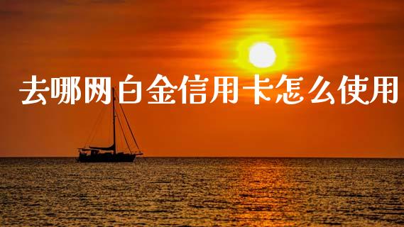 去哪网白金信用卡怎么使用_https://wap.yjjixie.cn_保险理财_第1张