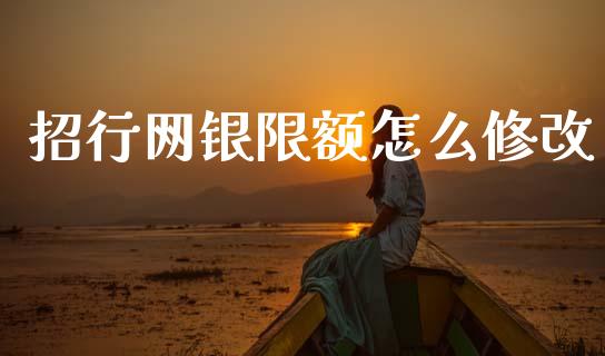 招行网银限额怎么修改_https://wap.yjjixie.cn_保险理财_第1张