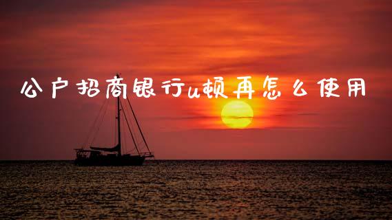 公户招商银行u顿再怎么使用_https://wap.yjjixie.cn_证券市场_第1张